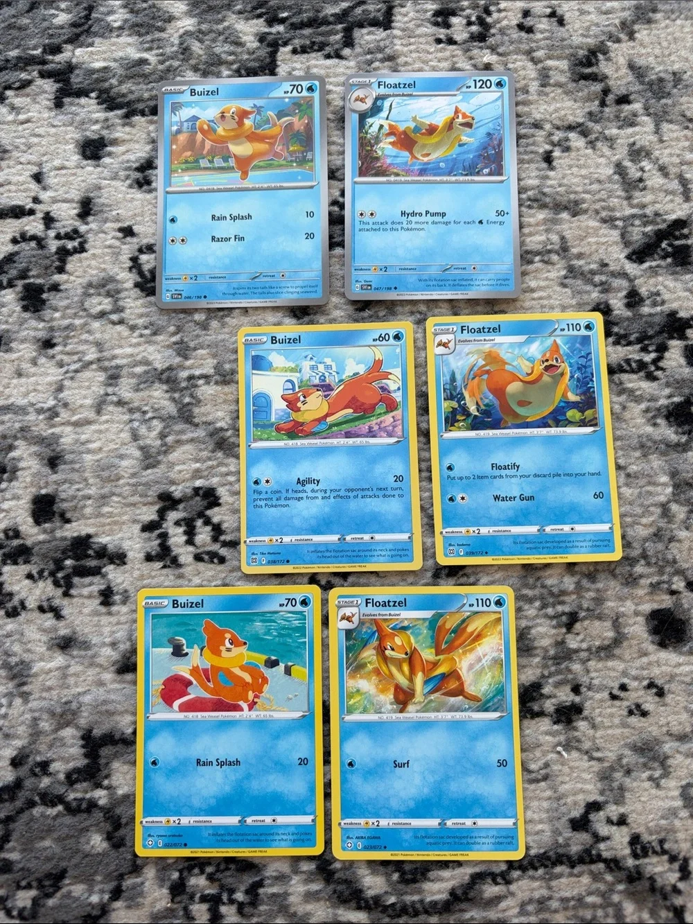 Buizel & Floatzel Evolution Lot | Scarlet & Violet + Brilliant Stars | ✨5/$25✨